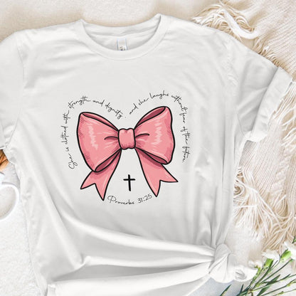 Proverbs Coquette Bow PNG, Pink Bow Watercolor - 300 DPI Design for T-Shirt