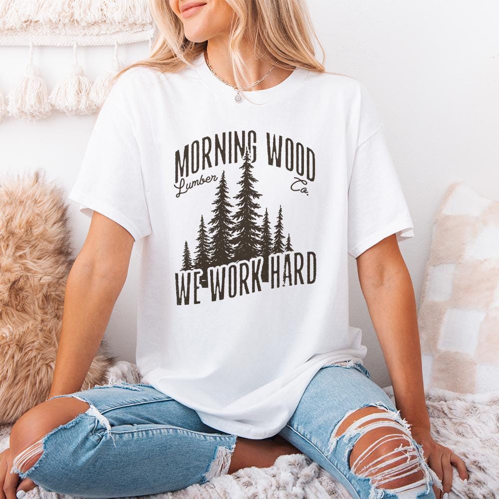 Morning Wood Lumber Co PNG, Funny Husband Gift - 300 DPI Design for T-Shirt