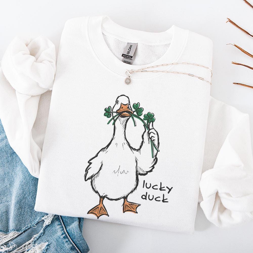 Lucky Duck PNG Sublimation, St Patricks Day Digital Download - 300 DPI