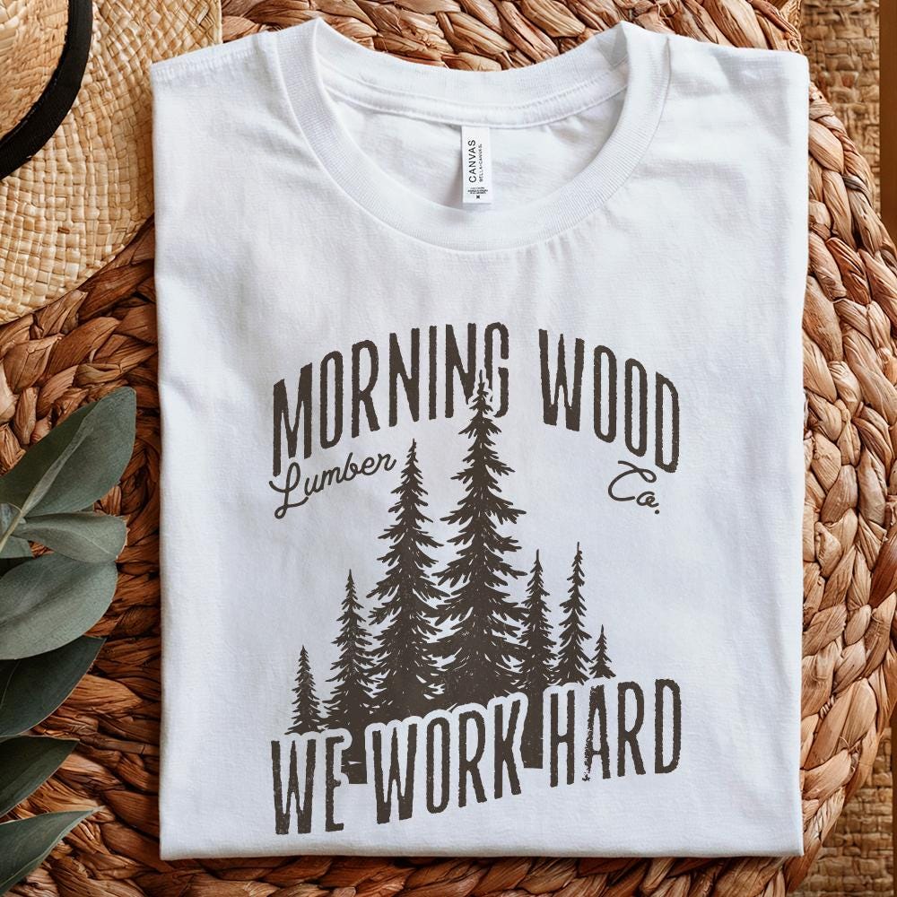 Morning Wood Lumber Co PNG, Funny Husband Gift - 300 DPI Design for T-Shirt
