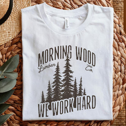 Morning Wood Lumber Co PNG, Funny Husband Gift - 300 DPI Design for T-Shirt