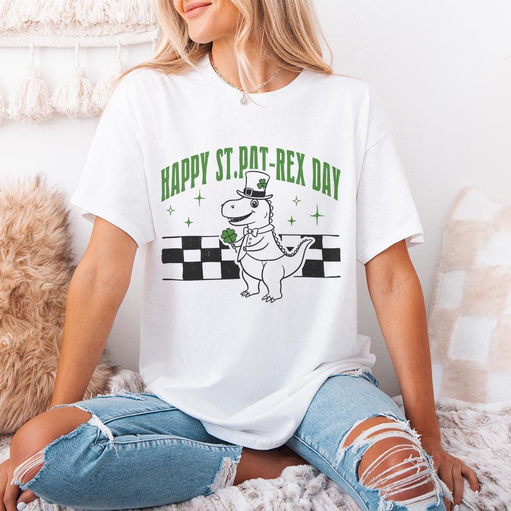 Happy St.Pat-Rex Day PNG, St Patricks Day PNG - 300 DPI Design for T-Shirt