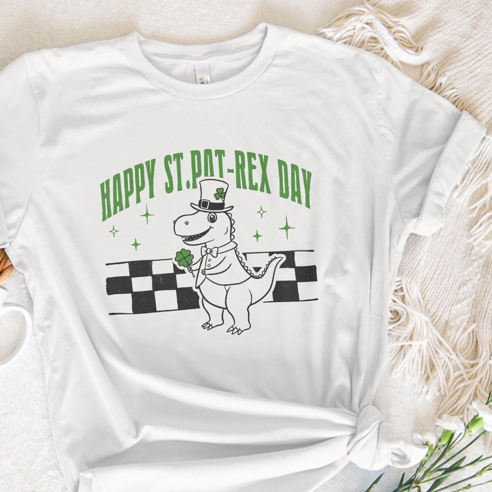 Happy St.Pat-Rex Day PNG, St Patricks Day PNG - 300 DPI Design for T-Shirt