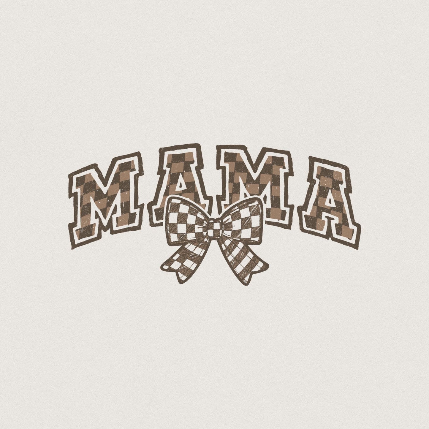 Checkered Mama PNG, Digital Download - 300 DPI Design for T-Shirt