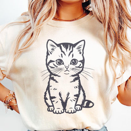 Cute Cat Png, Kitten png - 300 DPI Design for T-Shirt