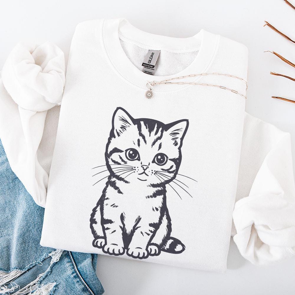 Cute Cat Png, Kitten png - 300 DPI Design for T-Shirt