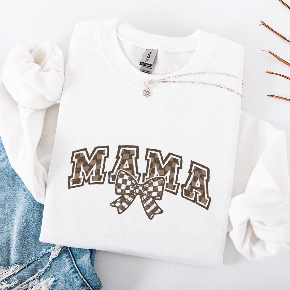 Checkered Mama PNG, Digital Download - 300 DPI Design for T-Shirt