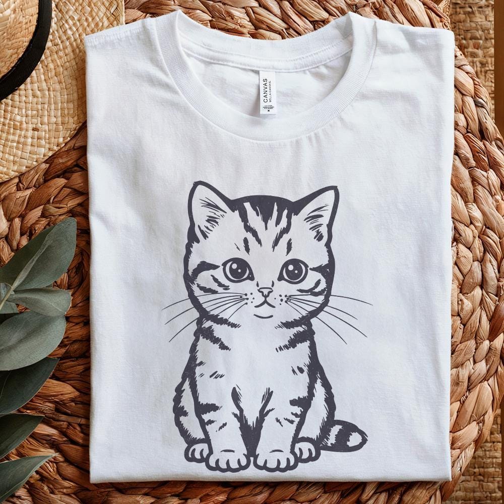 Cute Cat Png, Kitten png - 300 DPI Design for T-Shirt