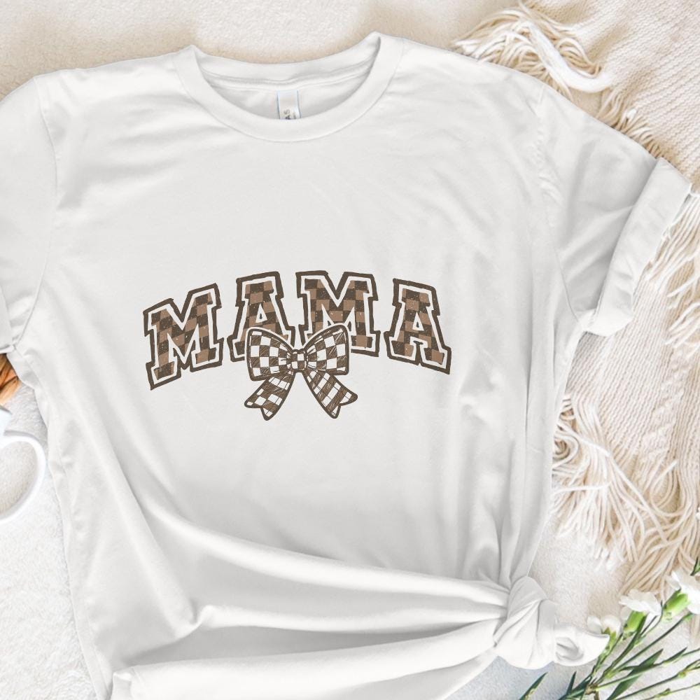 Checkered Mama PNG, Digital Download - 300 DPI Design for T-Shirt