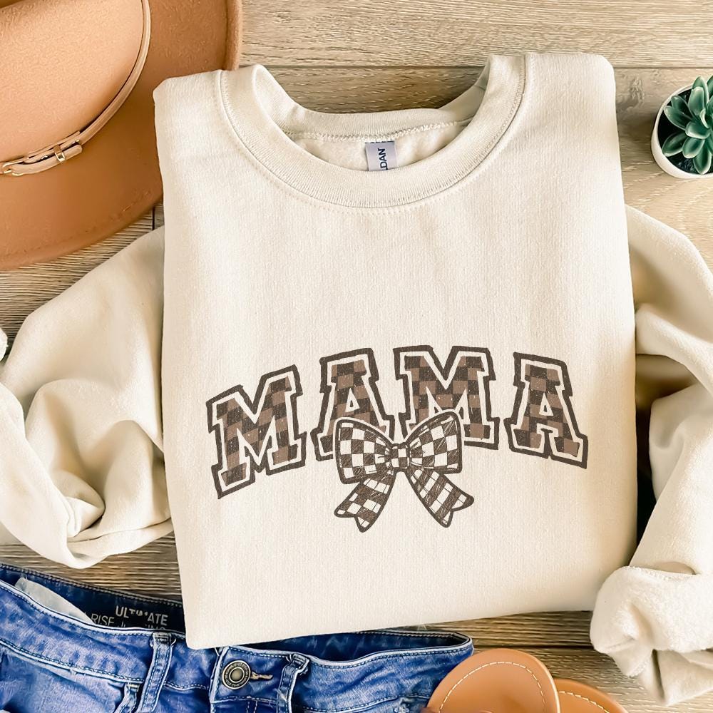 Checkered Mama PNG, Digital Download - 300 DPI Design for T-Shirt
