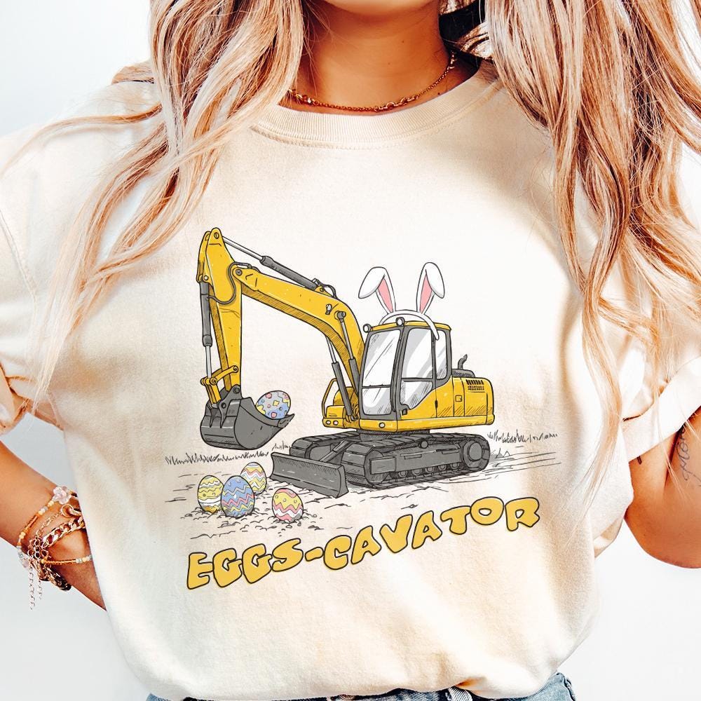 Eggs-Cavator PNG, Happy Easter PNG - 300 DPI Design for T-Shirt
