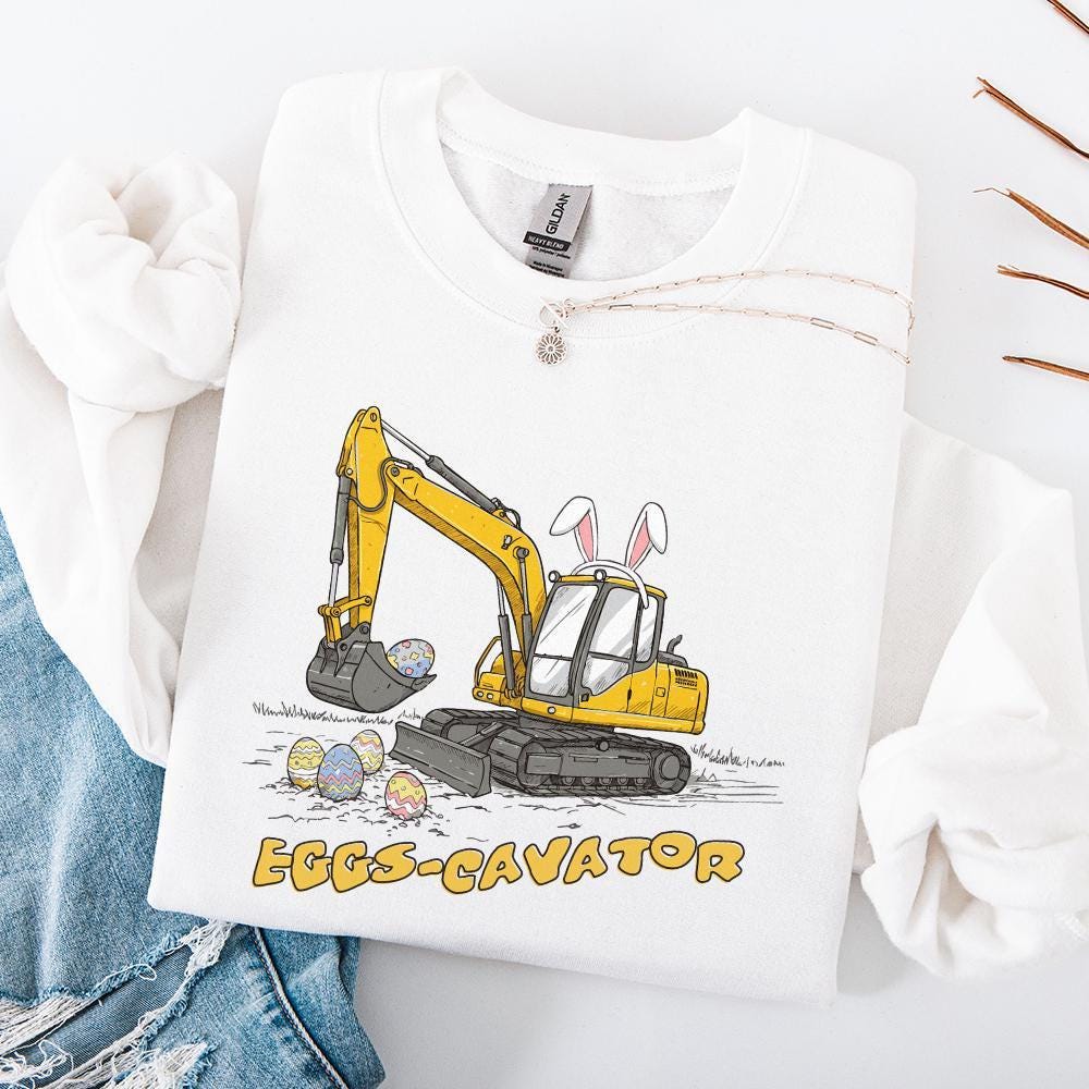 Eggs-Cavator PNG, Happy Easter PNG - 300 DPI Design for T-Shirt
