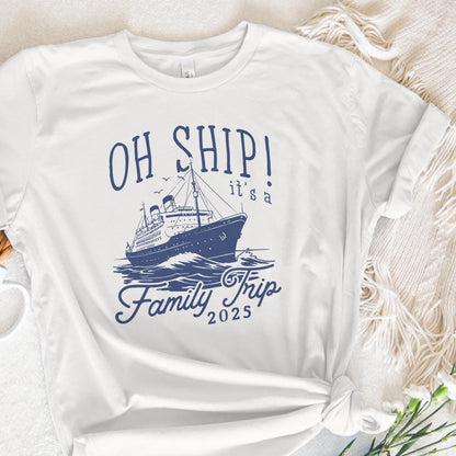 Family Cruise 2025 PNG, Oh Ship Family Trip - 300 DPI Design for T-Shirt