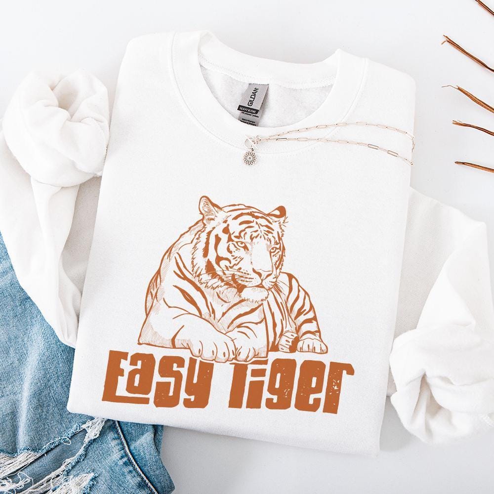 Retro Tiger Design, Trendy PNG - 300 DPI Design for T-Shirt