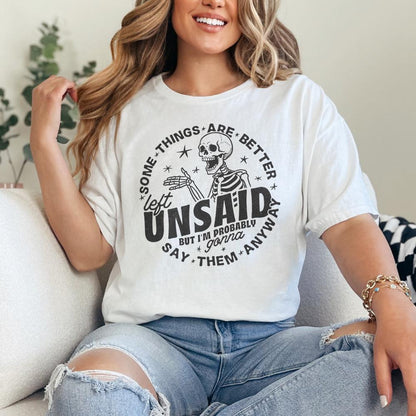 Some things are better left unsaid png, sarcastic funny png - 300 DPI