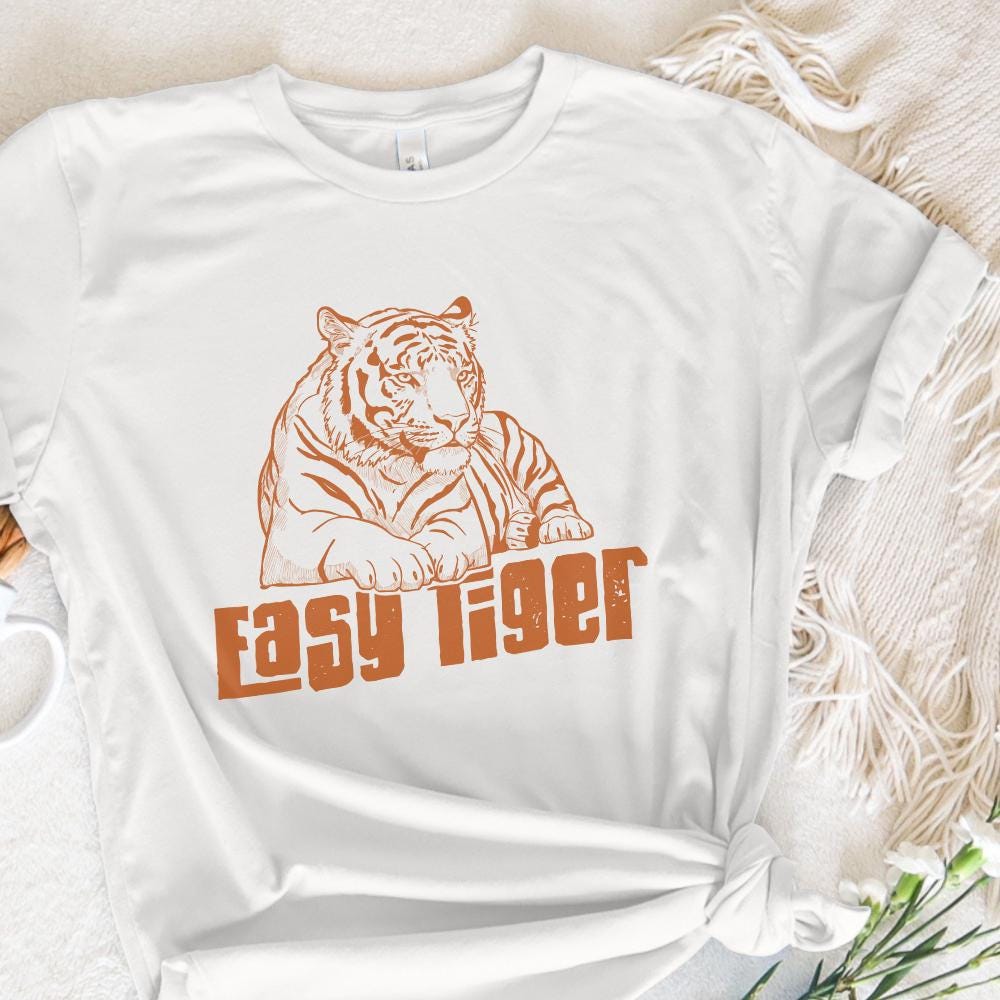Retro Tiger Design, Trendy PNG - 300 DPI Design for T-Shirt