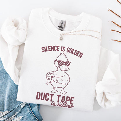 Silence is Golden Png, Sarcastic png - 300 DPI Design for T-Shirt