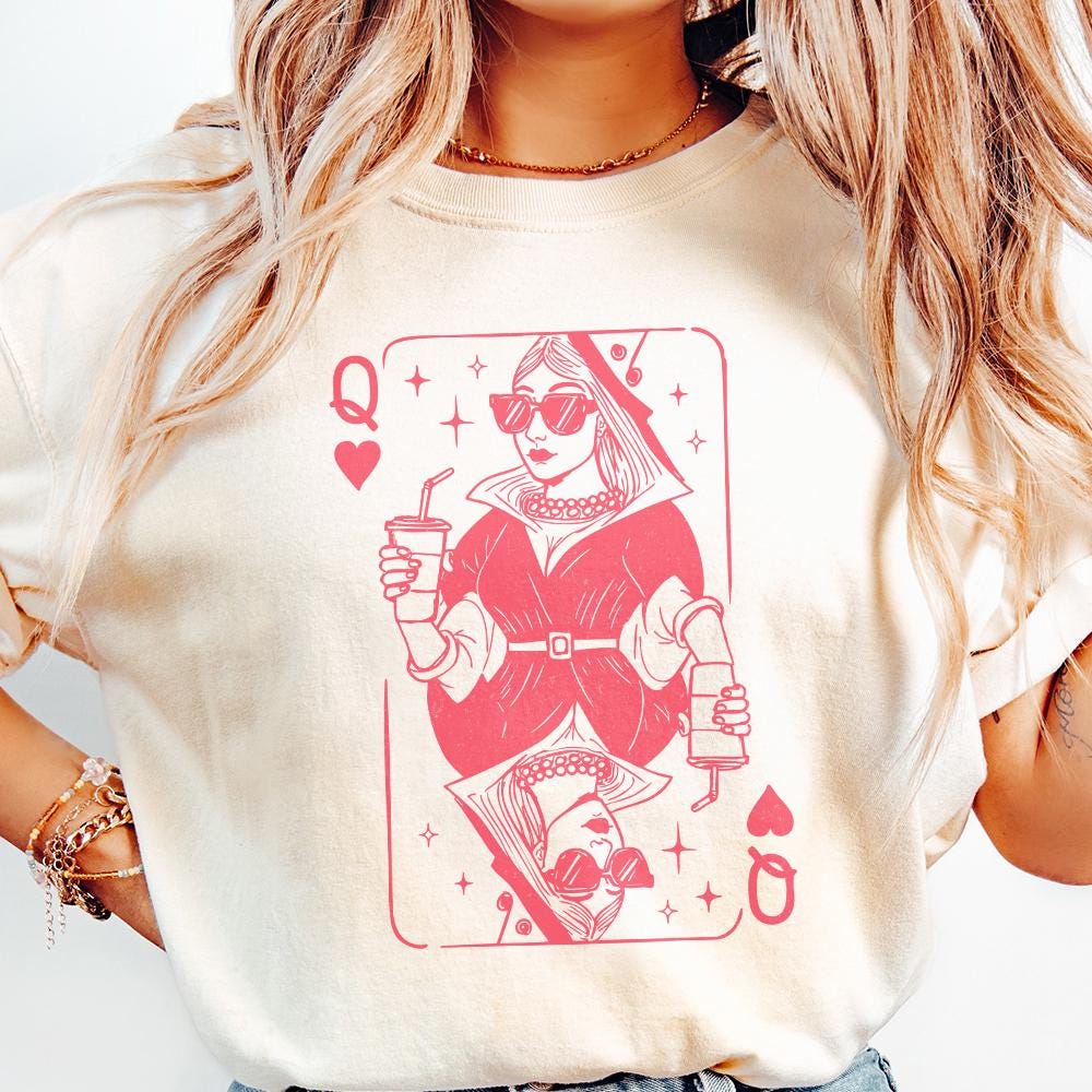 Queen of Hearts PNG, Valentine Hearts PNG - 300 DPI Design for T-Shirt