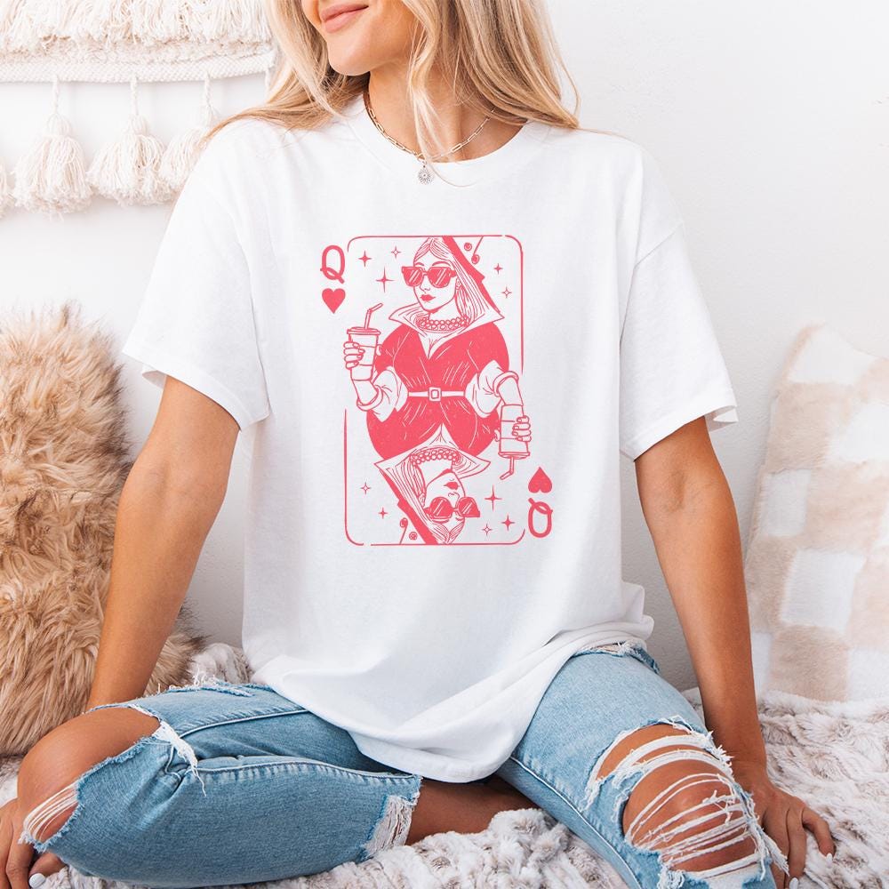 Queen of Hearts PNG, Valentine Hearts PNG - 300 DPI Design for T-Shirt