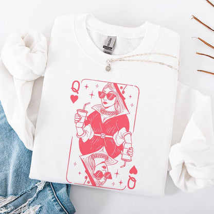 Queen of Hearts PNG, Valentine Hearts PNG - 300 DPI Design for T-Shirt