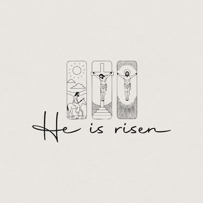 He Is Risen PNG, Easter Sublimation Design - 300 DPI Design for T-Shirt