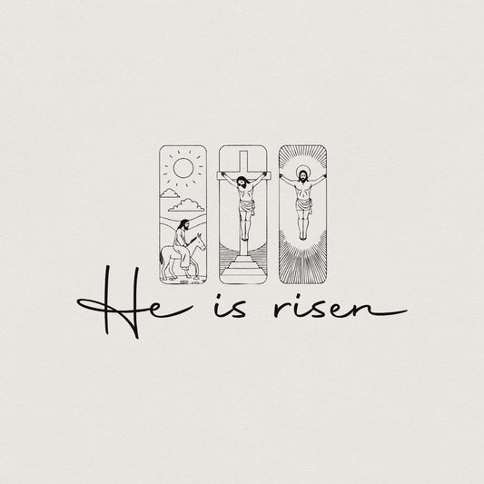 He Is Risen PNG, Easter Sublimation Design - 300 DPI Design for T-Shirt