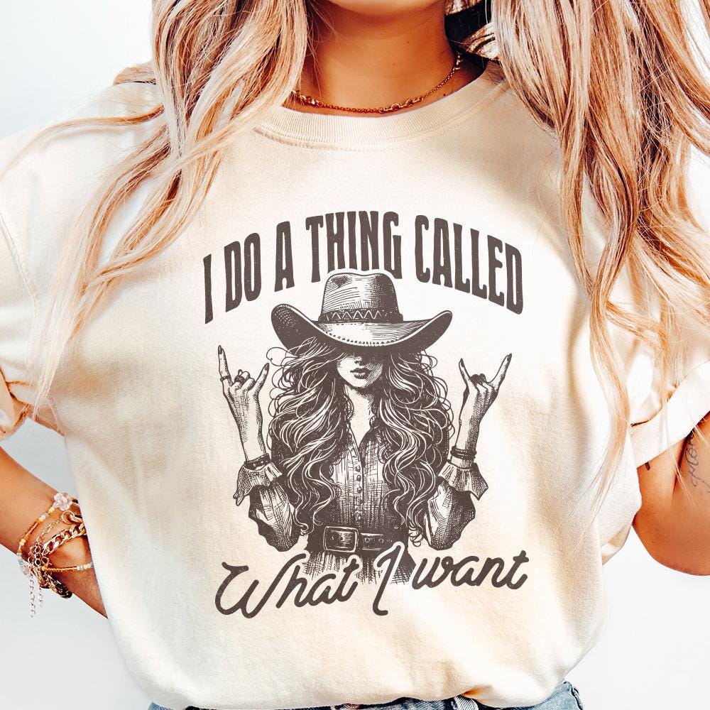 Trendy Western PNG, Cowgirl PNG - 300 DPI Design for T-Shirt
