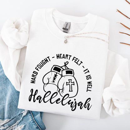 Hard Fought Hallelujah PNG, Faith Digital Design - 300 DPI Design for