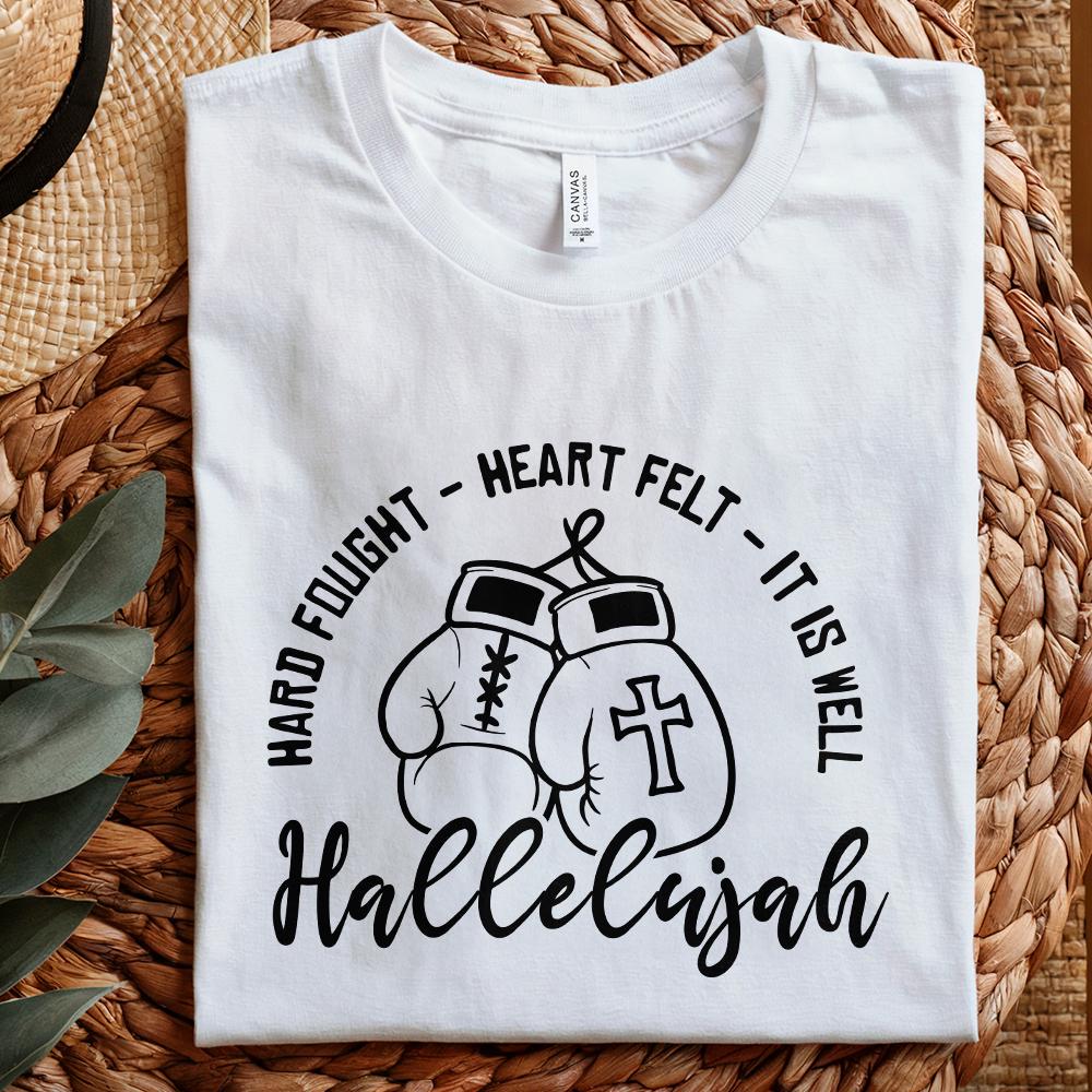 Hard Fought Hallelujah PNG, Faith Digital Design - 300 DPI Design for