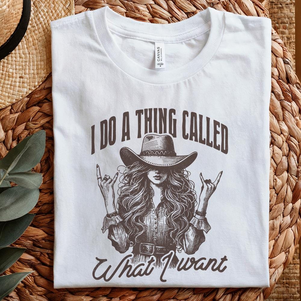 Trendy Western PNG, Cowgirl PNG - 300 DPI Design for T-Shirt