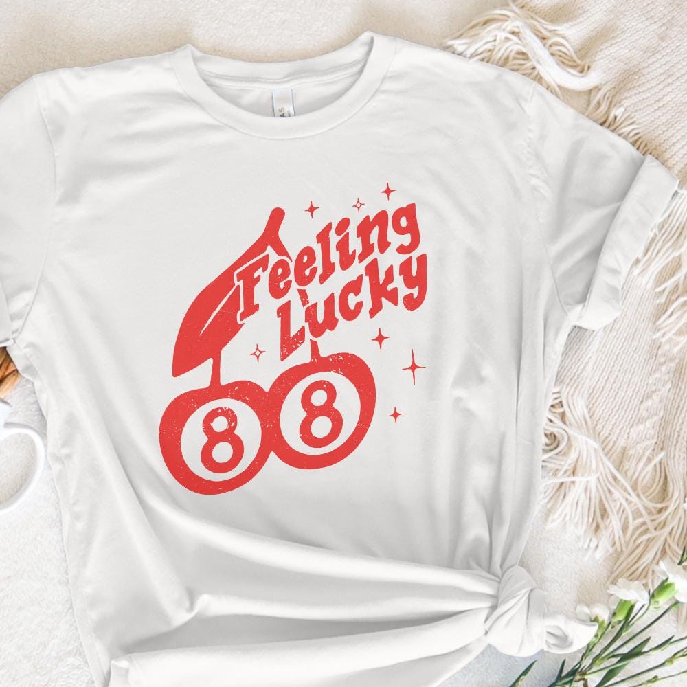 Feeling Lucky Cherries 8 PNG Clipart, Trendy Lucky 8 Ball - 300 DPI