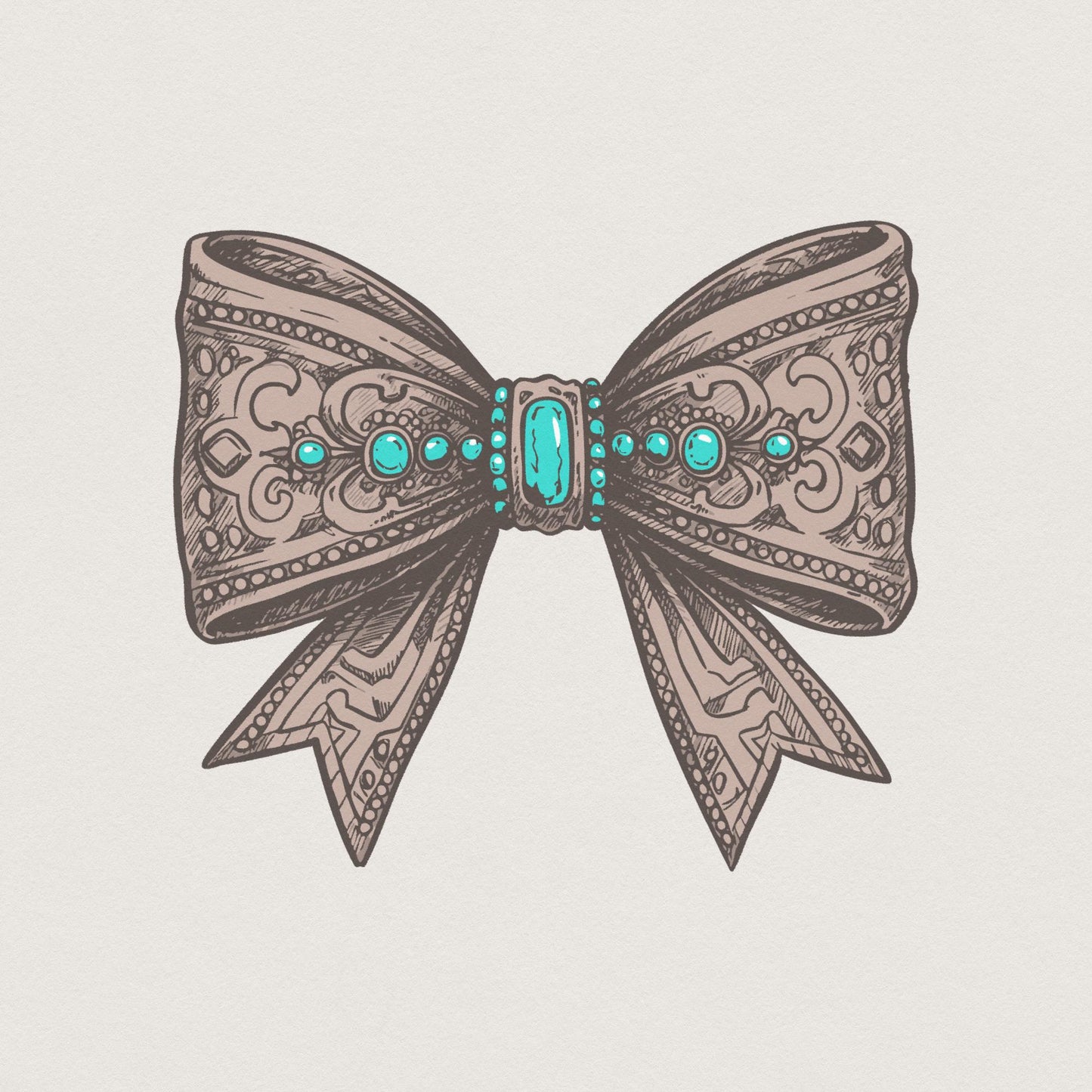 Western PNG Coquette Cowgirl Digital Download, Leather Bow Sublimation