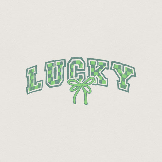 Lucky St Patricks Day PNG, Retro St Patrick Sublimation Design - 300 DPI