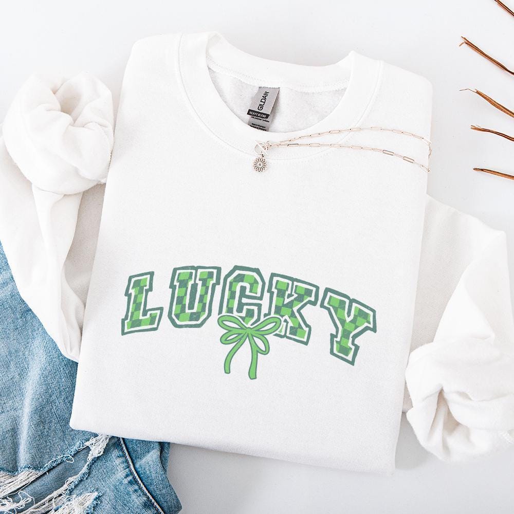 Lucky St Patricks Day PNG, Retro St Patrick Sublimation Design - 300 DPI