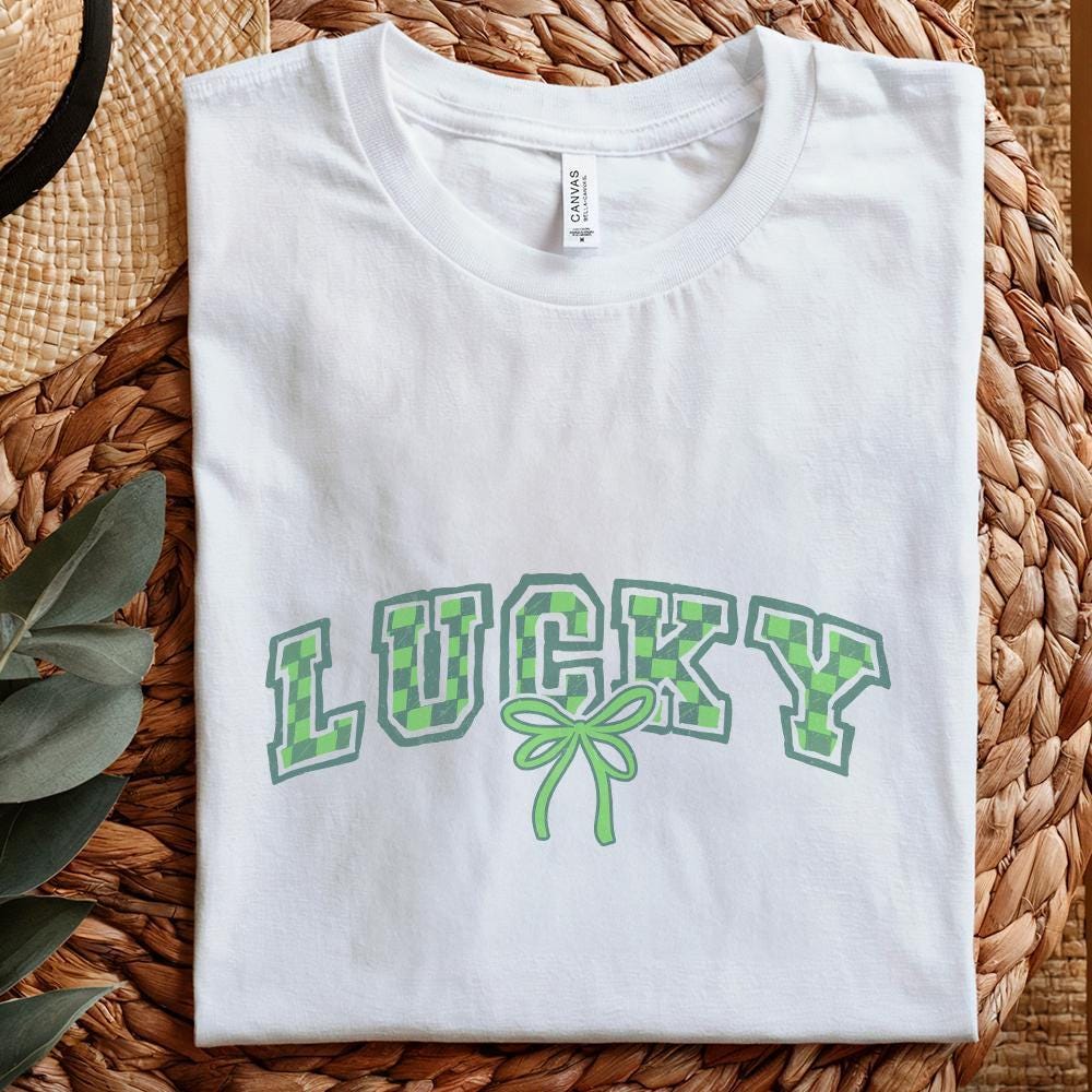 Lucky St Patricks Day PNG, Retro St Patrick Sublimation Design - 300 DPI