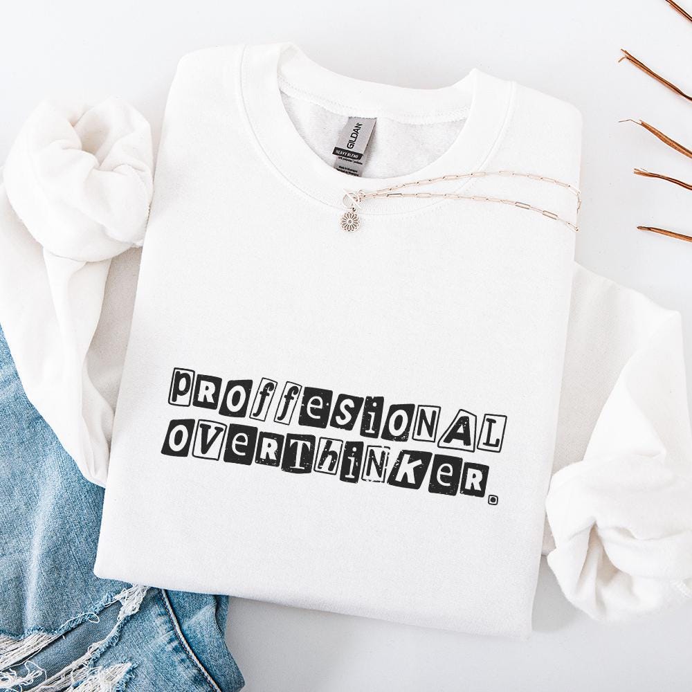 Professional Overthinker PNG, Sublimation DTF Design - 300 DPI Design for