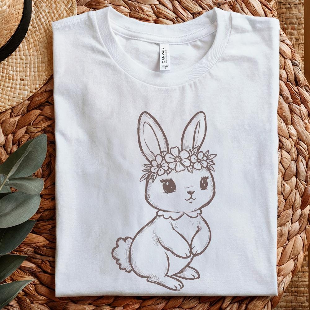 Western Bunny PNG, Easter Bunny - 300 DPI Design for T-Shirt
