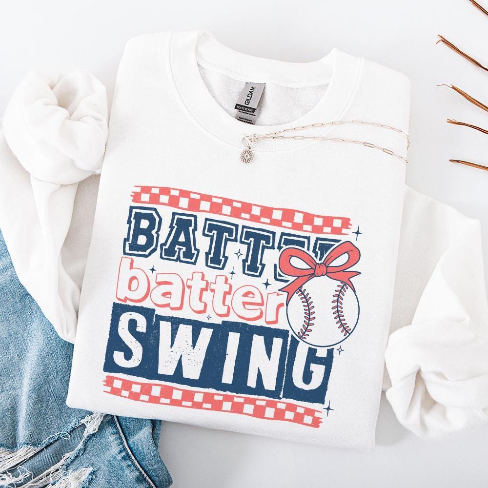 Retro Baseball PNG, Batter Batter Swing Baseball Mom Art - 300 DPI Design