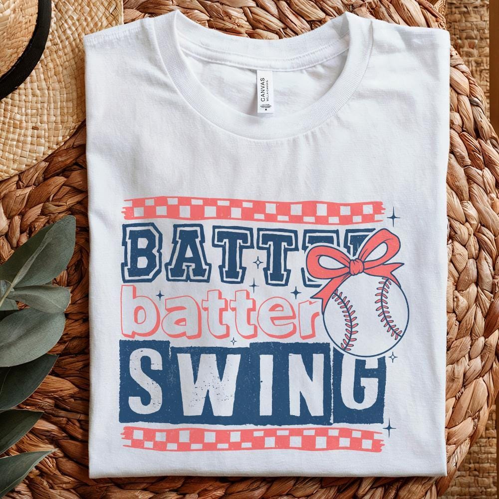 Retro Baseball PNG, Batter Batter Swing Baseball Mom Art - 300 DPI Design