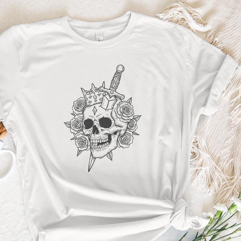 Skull Knife png, Skull Shirt png - 300 DPI Design for T-Shirt