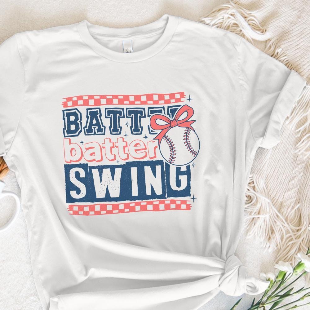 Retro Baseball PNG, Batter Batter Swing Baseball Mom Art - 300 DPI Design