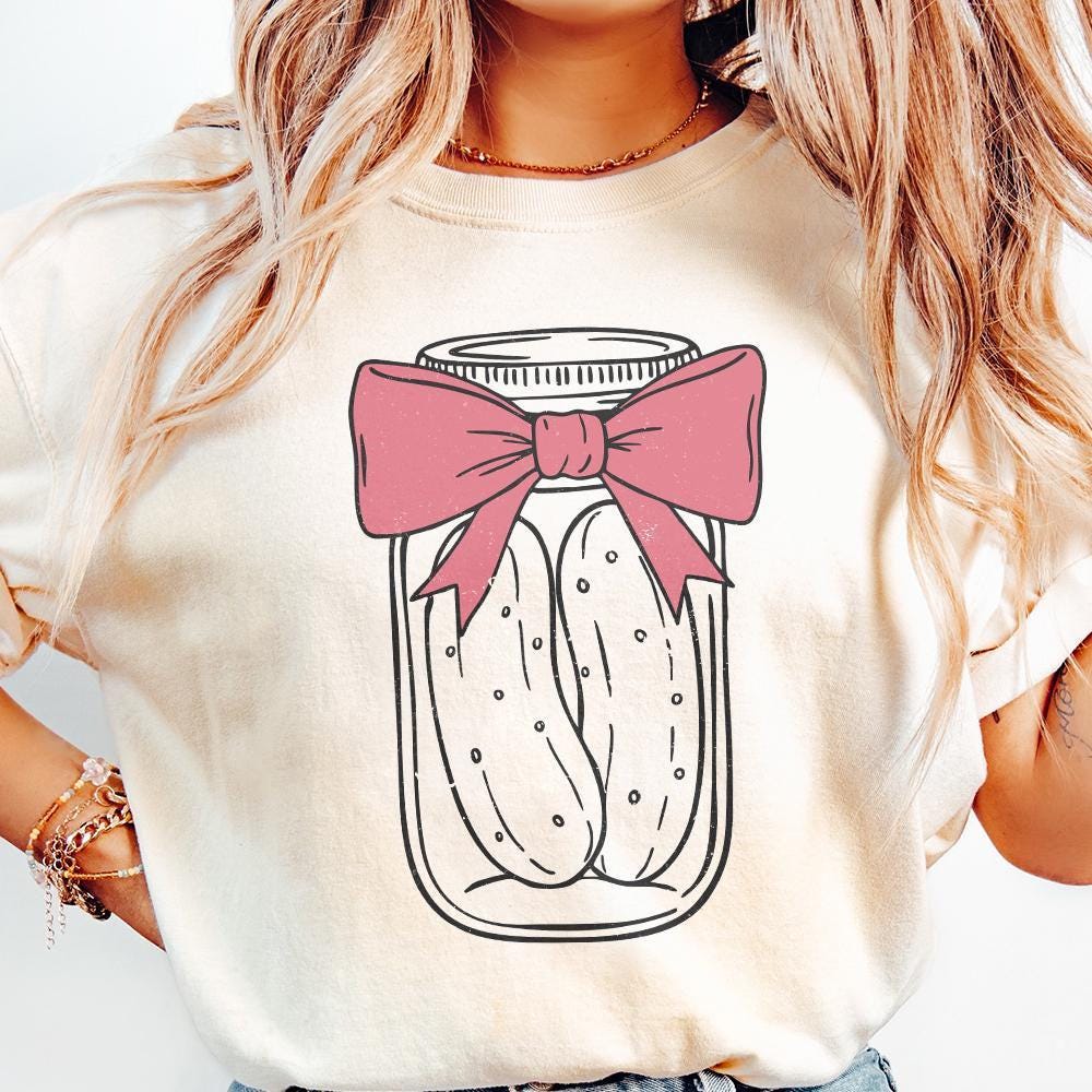 Coquette Pickle PNG, Pickle Lover Art - 300 DPI Design for T-Shirt