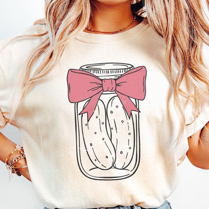 Coquette Pickle PNG, Pickle Lover Art - 300 DPI Design for T-Shirt