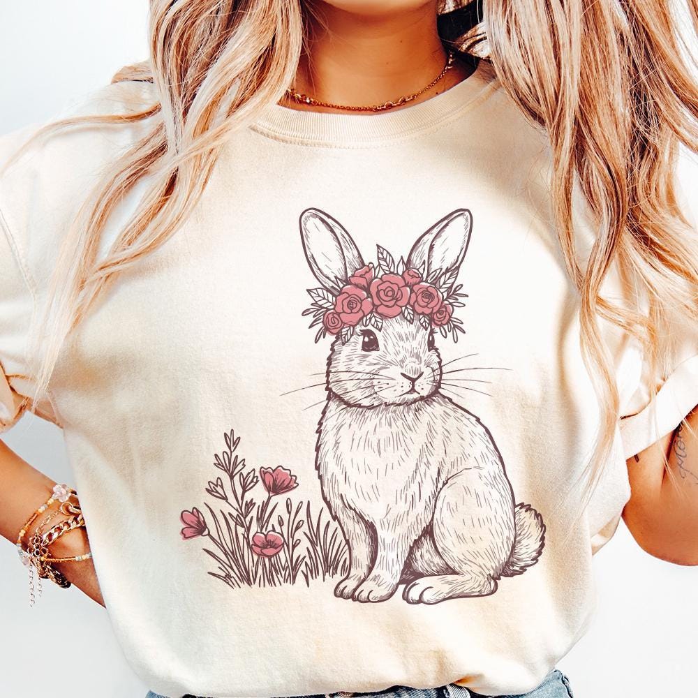 Western Bunny PNG, Easter Bunny PNG - 300 DPI Design for T-Shirt