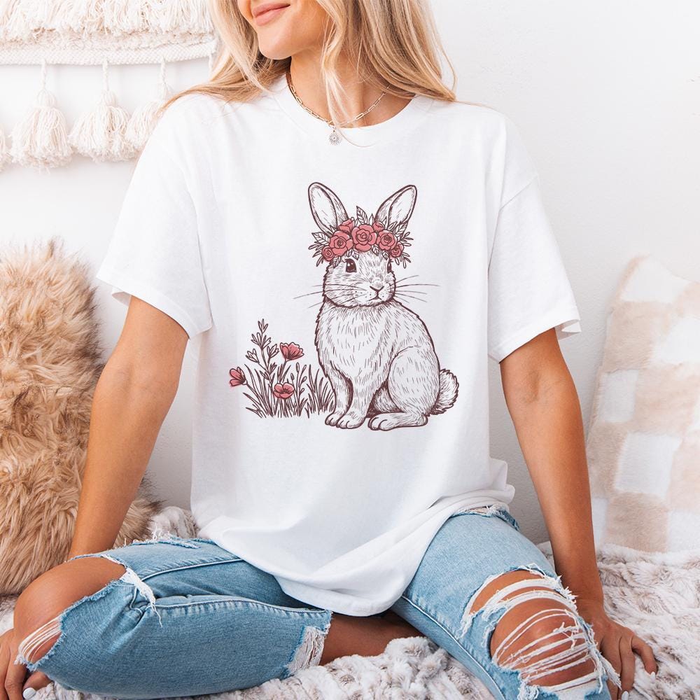 Western Bunny PNG, Easter Bunny PNG - 300 DPI Design for T-Shirt