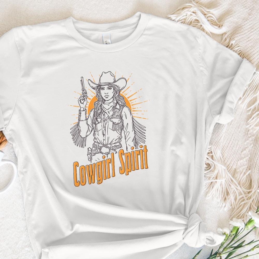 Cowgirl Spirit Png, Retro Cowgirl Style Png - 300 DPI Design for T-Shirt