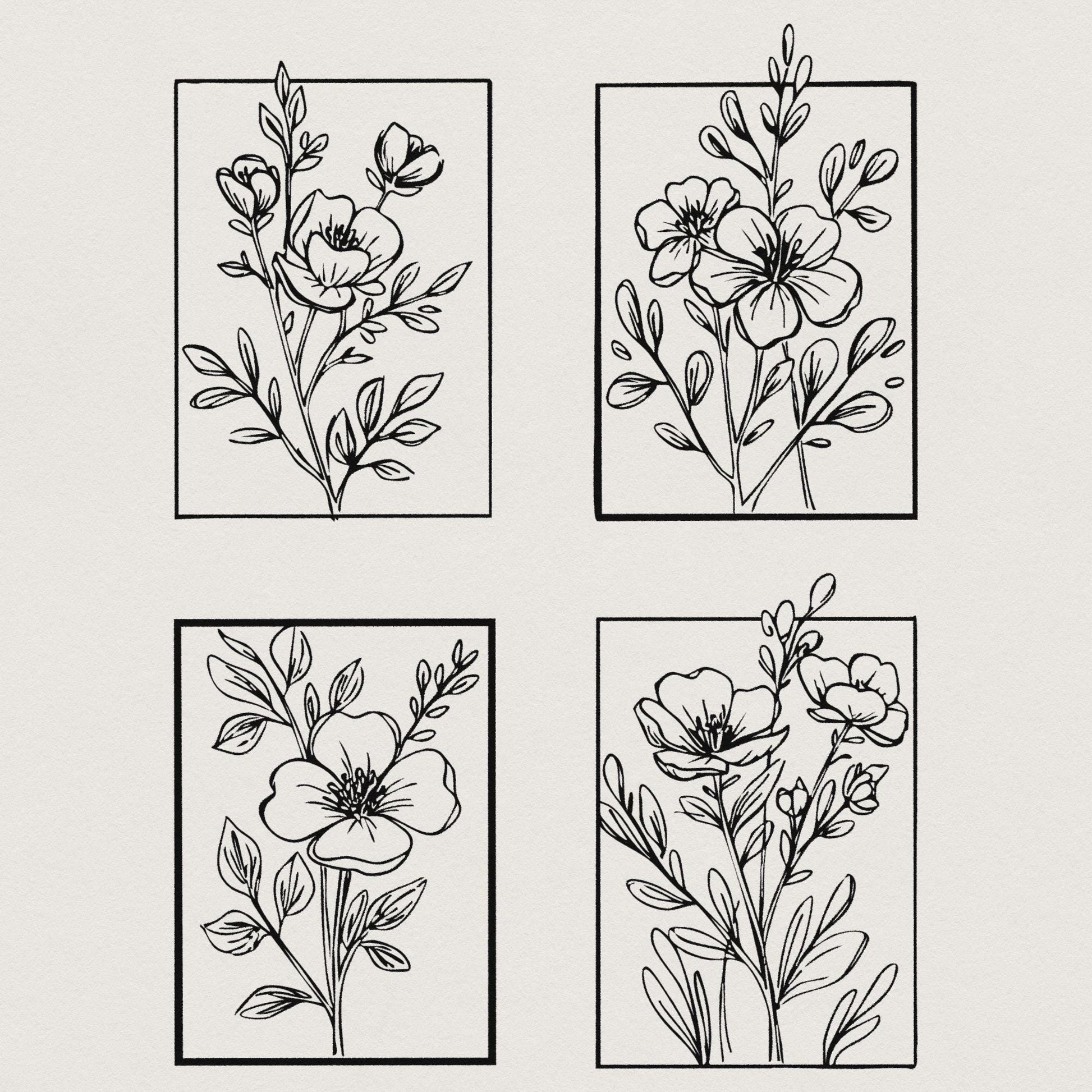 Floral PNG Digital Download, Flowers png - 300 DPI Design for T-Shirt