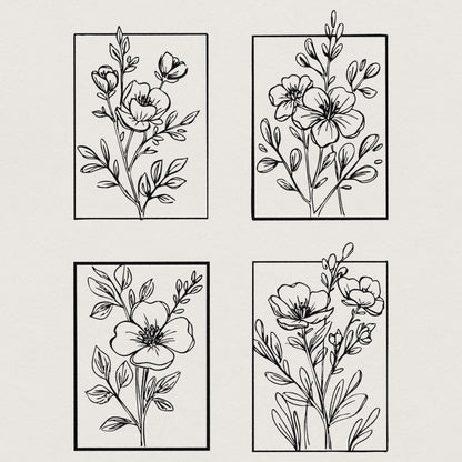 Floral PNG Digital Download, Flowers png - 300 DPI Design for T-Shirt