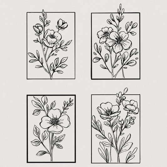 Floral PNG Digital Download, Flowers png - 300 DPI Design for T-Shirt