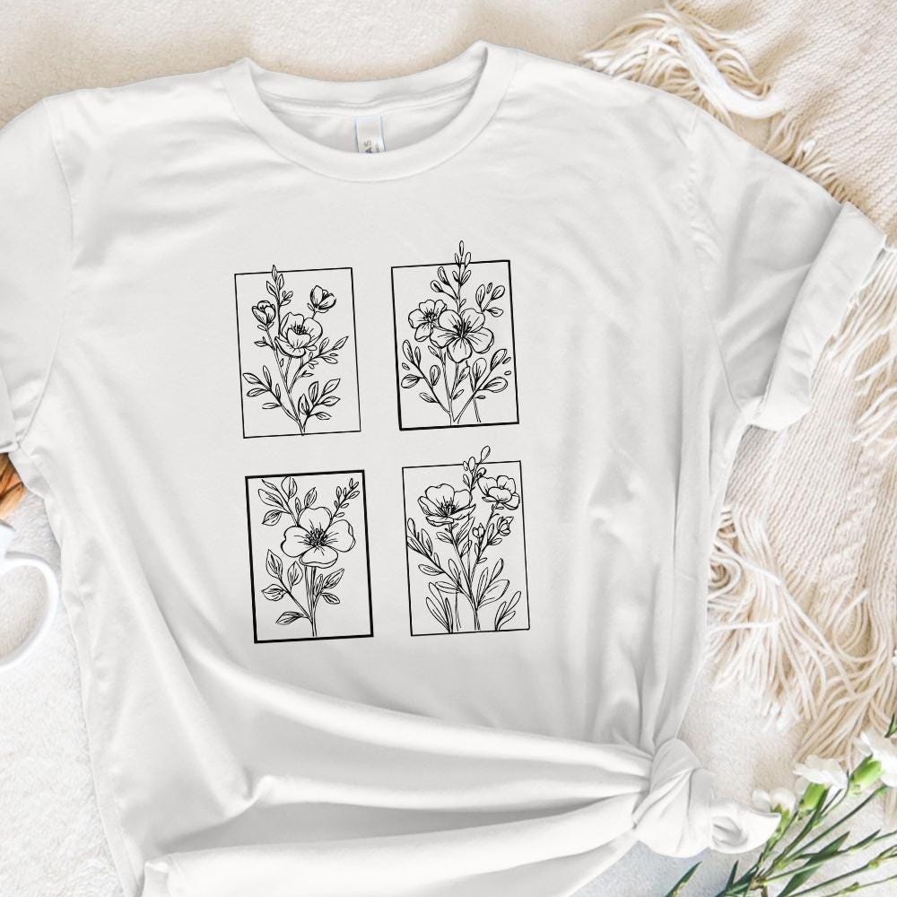 Floral PNG Digital Download, Flowers png - 300 DPI Design for T-Shirt